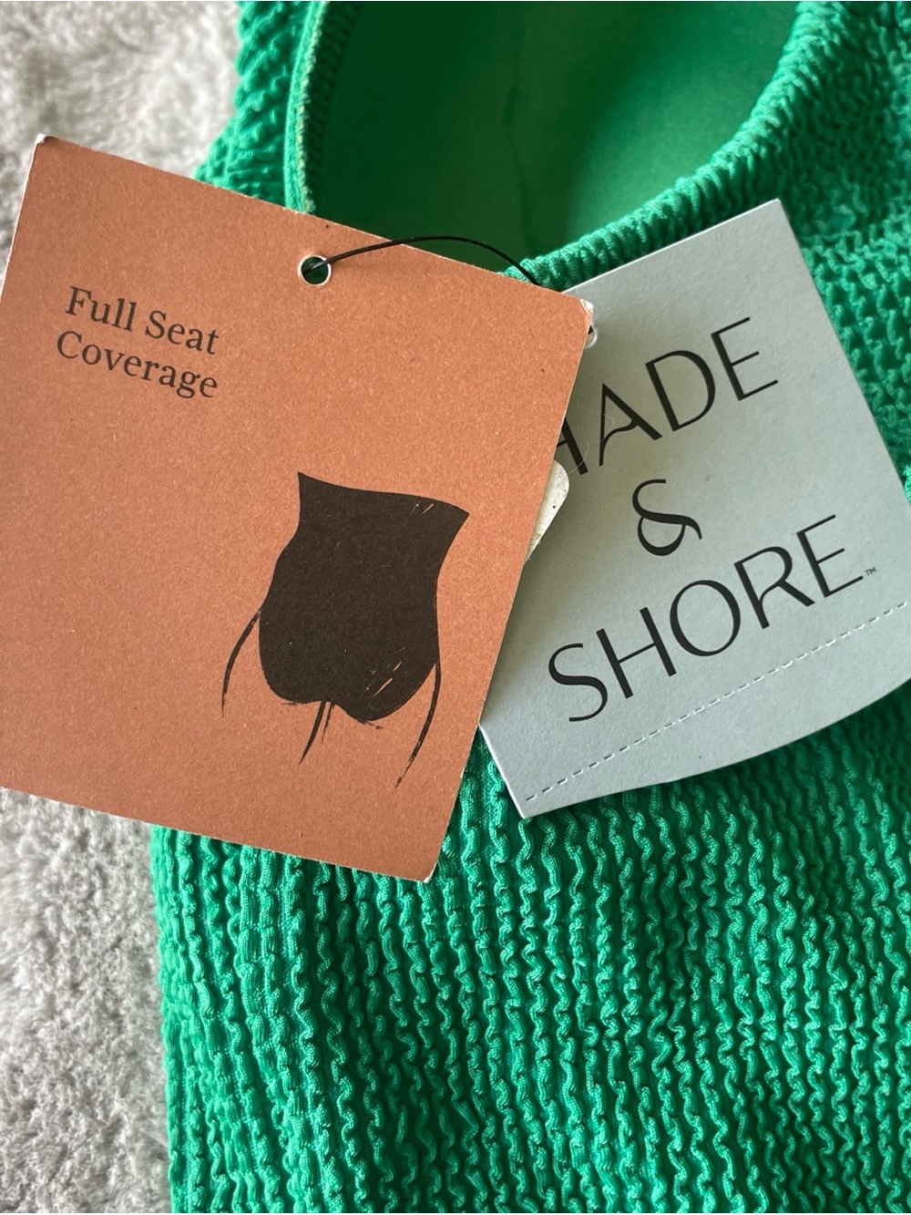 Green Textured One-Piece Swimsuit - Unbranded - Picture 3 of 4